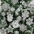 thumbnail image 2 of 42/20 piezas de adornos colgantes para árbol de Navidad, muñeco de nieve, reno, Papá Noel, copos de nieve para fiesta de invierno de Año Nuevo, 2 of 5