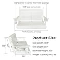 thumbnail image 3 of Innovaze HDPE 4 ft Porch Swing with Cup Holders, Weather-Resistant, Heavy Duty 1200Lbs Capacity, for Patio, Porch, Garden （White）, 3 of 9