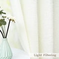 thumbnail image 4 of DriftAway Plush Semi Sheer Curtain Drapes for Living Room Bedroom 84 Inches Long Privacy Light Filtering Window Treatment 2 Panels Grommet 52" x 84", Creamy White, 4 of 8