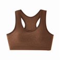 thumbnail image 6 of Womens Sports Bras Ladies Traceless Comfortable No Steel Ring Breathable Gathering Bra Woman Underwear Wireless Bras for Women Brown L, 6 of 6