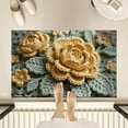 thumbnail image 6 of Bathroom Rugs, Roses Leaves Botanical Aesthetic Boho Floral Bath Mat, Unique Chic Outdoor Rug, Soft Non Slip Floor Rugs for Living Room Doormat(Not 3D), 6 of 6