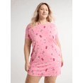 thumbnail image 2 of Joyspun Women's Dreamy Soft Collection Sleepshirt with Short Sleeves, Sizes S/M-2X/3X, 2 of 6