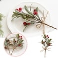 thumbnail image 2 of TIELUTT Couronne de Houx de Cueillette de Baies Rouges Pomme de Pin Couronne de Fleurs de Glycine Fleurs Chaudes Fleurs en Soie Fleurs d'Œillet Support de Fleurs de Mariage, 2 of 8
