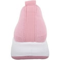 thumbnail image 3 of Womens Slip On Lighweight Knitted Style Casual Trainers Pumps Shoes with Constrating Sole - Blush - US 8, 3 of 7