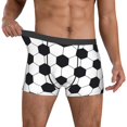 thumbnail image 2 of Kdxio Men's Boxer Briefs with Soccer Ball Print - Comfortable and Breathable Underwear for Everyday Wear, 2 of 7