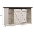 thumbnail image 3 of Pamari Wrangler Sliding Barn Door TV Stand, Off-White, 3 of 5