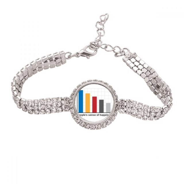 People Happiness Index Declined Tennis Chain Anklet Bracelet Diamond Jewelry