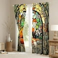 thumbnail image 3 of Homewish Safari Fox Black Out Curtains For Female Men Adults,Chic Flowers Curtains Pack of 2 (42x63 Each),Exotic Style Bedroom Curtains,Lightweight Room Decor, 3 of 6