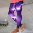 thumbnail image 2 of LEKWK Plus Size Workout Pants Women Slim Fit Galaxy Star Graphic Print Leggings High Waisted Stretchy Athletic Pants for Gym Yoga and Festival Outfits, 2 of 5