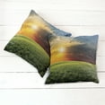 thumbnail image 2 of Ambesonne Landscape Throw Pillow Cover 2 Pack, Dark Clouds Sunset, 16", Green Yellow, 2 of 6
