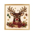 thumbnail image 3 of Christmas Pearl Diamond Art Painting Kit with Frame Festive Diamond Dots Bead Craft for Adults Beginners Holiday Themes Raised Pearl Art Wall Decor Relaxing Handmade Gift, 3 of 5