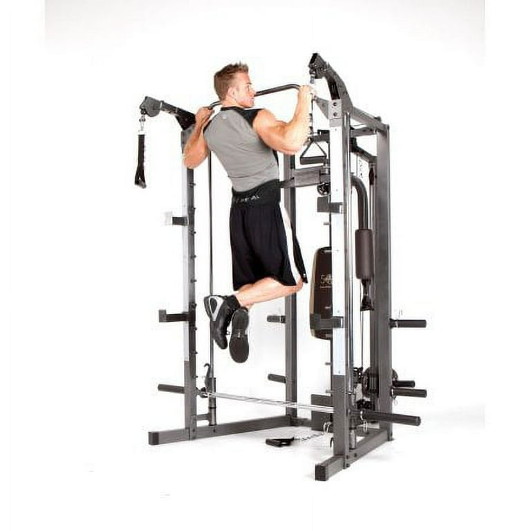 Marcy smith cage machine with workout bench and weight bar home gym equipment sm outlet