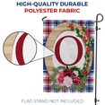 thumbnail image 4 of America Forever Monogram O Garden Flag, 12.5 x 18 inch Double Sided, Letter O with Roses, Floral Initial Flag, Plaid Background, Personalized Yard Decor, 4 of 5
