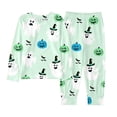 thumbnail image 3 of Ulitacool Boys Halloween Outfits 7 Years Long Sleeve O Neck Tops Trousers Nightwear Cartoon Graphic 2 Pieces Pajamas Set Durable Little Boys Fall Clothes Mint Green, 3 of 3