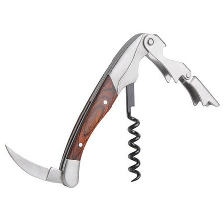

Final Touch 6058244 Stainless Steel & Wood Waiter Corkscrew Multi Color