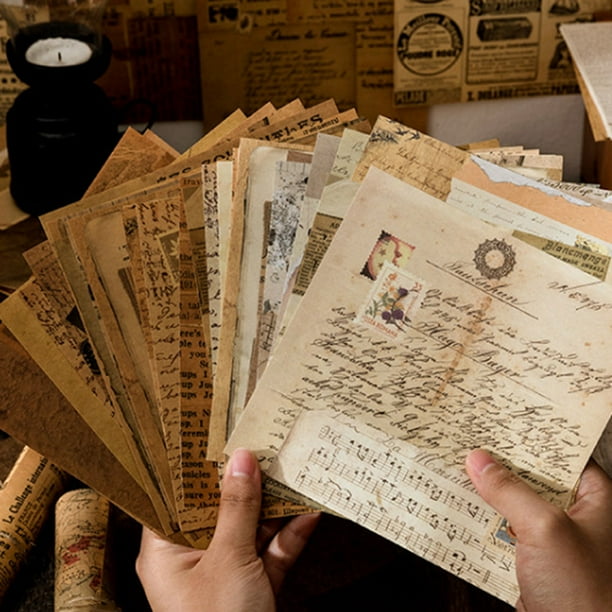 Papel Para Manualidades 30 hojas de papel de material vintage para diario de álbumes de recortes (cuento de hadas a cuadros)