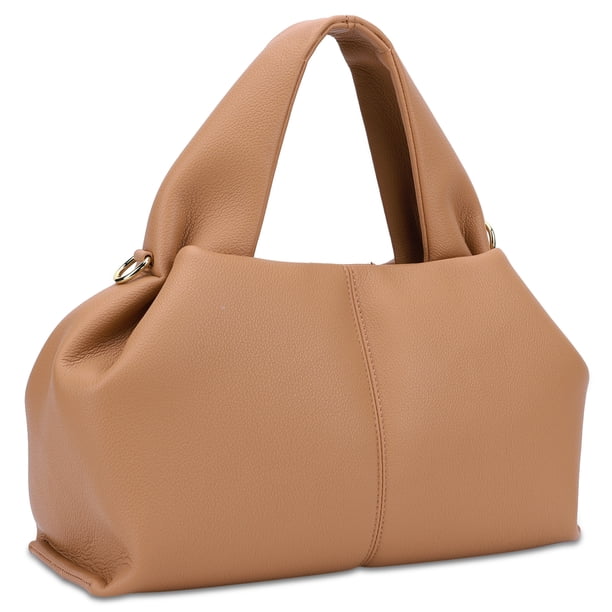 Bolso Lonchera Btafrte Color Sólido Personalizado Correa Hombro 10 Cm Larga Marrón