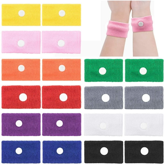 10 Pairs Motion Sickness Wristbands, Pregnant Women Morning Sickness Relief Wristbands, Acupuncture Wristbands Anti Nausea Bracelet for Car, Marine, Air Travel Sickness