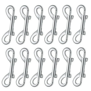 2-Pack 316 Stainless Steel Double Ended Bolt Snap Hook 3-1/2'' Double End  Bolt Snaps Hooks Scuba Diving Clips Marine Grade for Water Bucket/Dog