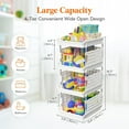 thumbnail image 2 of Lifewit Plastic Stackable Storage Baskets, 4 Tier Stacking Bins for Closet Wardrobe, 2 of 9
