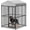 4x4x6FT, variant on Large Outdoor Dog Kennel 4x4x6 ft - Heavy Duty Enclosure with Roof and Safety Locks - Weatherproof Cover for Garden and Backyard