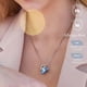 thumbnail image 2 of Collares para mujer, colgante de corazón de amor infinito con cristales de piedra natal, regalos de joyería para esposa, cadena plateada de 18 + 2 pulgadas, 2 of 3