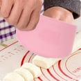thumbnail image 5 of 2 Pcs 12x9.5cm Dough Scraper Card Dough Cutter Bowl Scraper Dough Bread Cutter for Decorating Baking Cake (Pink, White), 5 of 5