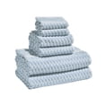 thumbnail image 3 of Beautiful by Drew Barrymore 6-Piece Staggered Tile Bath Towel Set, Soft 100% Cotton, Hydrangea, 3 of 4
