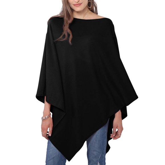 Bufanda MissShorthair Versatile para mujer, chal cruzado, negro
