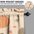 thumbnail image 5 of Fall Kitchen Curtains 36 Inch Short - 3 Panel Set, Autumn Harvest Print, Rod Pocket Window Treatment for Thanksgiving, Farmhouse, Cafe, Living Room - Machine Washable, 5 of 6