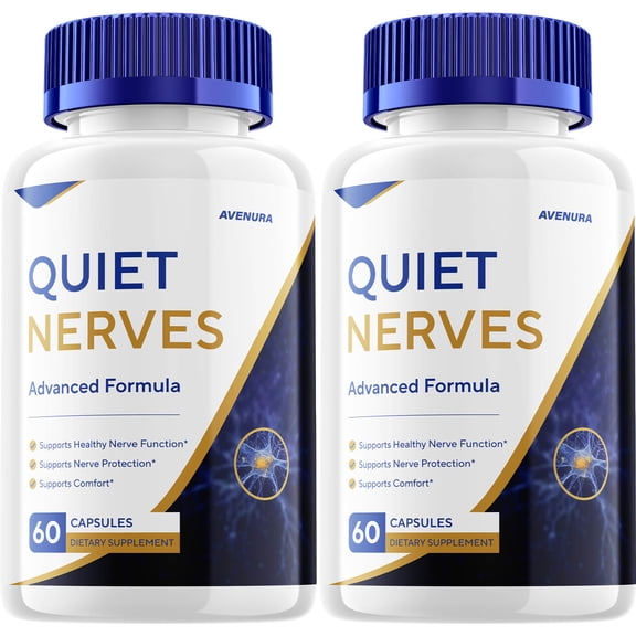 Quiet Nerves Capsules – QuietNerves Pills Advanced Formula Natural Blend, 2 Pack, 120 Capsules