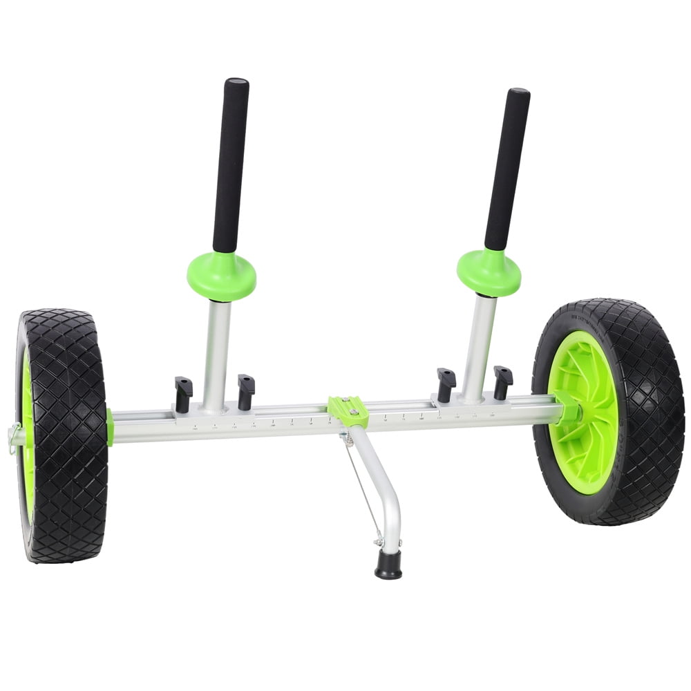 Sit On Top Kayak Cart, Heavy-Duty Plug-in Kayak Cart Dolly with 12 Inch Solid Wheels, Width Adjustable