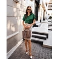 thumbnail image 4 of Zeagoo Womens Satin Blouse Silk Button Down Shirts Short Sleeve Dress Shirts, 4 of 5