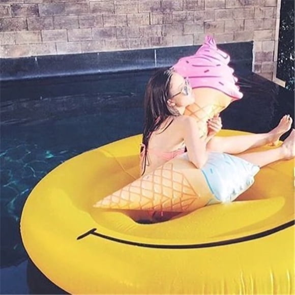 Juguete inflable para piscina, conos de helado inflables, juguetes inflables para piscina para niños, flotador de helado inflable construido para durar