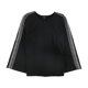 thumbnail image 2 of Alfani - Chaqueta con mangas a rayas para mujer, negra, mediana, 2 of 2