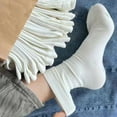 thumbnail image 6 of harmtty Winter socks 1 Pair Japanese Style Mid-tube Thick Women Socks Winter Simple Casual Solid Color Sports Socks White, 6 of 7