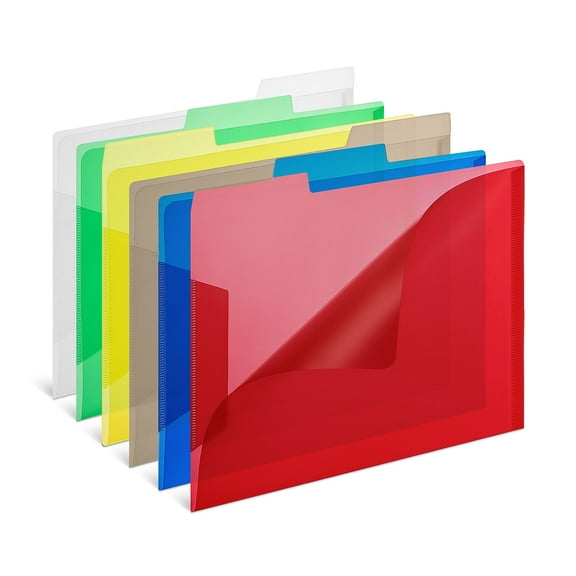 Staples File Folders 1/3-Cut Tab Letter Size Assorted Colors 6/Pack (TR10847/10847)