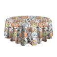 thumbnail image 5 of Colorful Cute Sports Balls Pattern Round Tablecloth 60"x60",Wrinkle Wipeable Table Cloth for Kitchen Dining Room Picnic Patio Party, 5 of 6