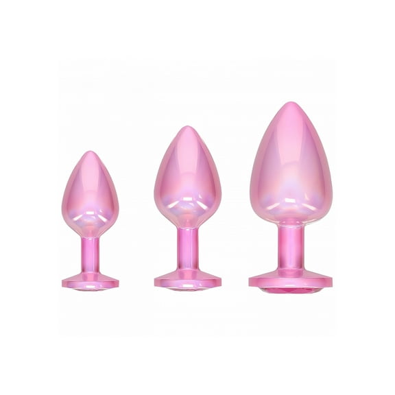 Ouch! International Paris Collection Metal Anal Plug Set, Pink