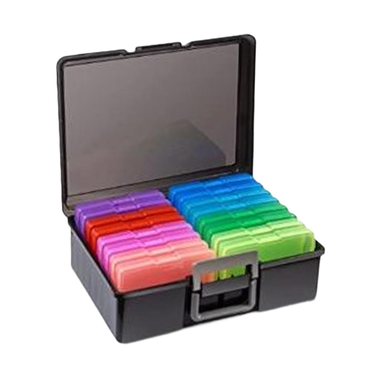 Fiocias Photo Box Photos Organizer Office Sturdy Transparent Portable for Greeting Cards