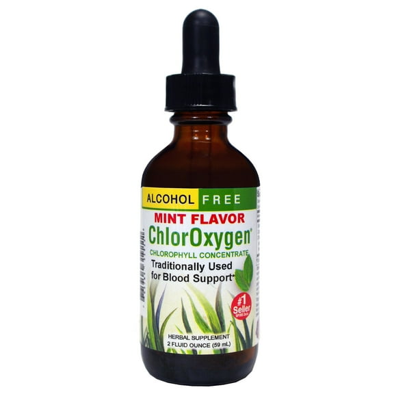 Chloroxygen Mint Chlorophyll Concentrate 2-Ounce Bottle