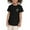 ZB Black, variant on Girls Shirts Short Sleeve Round Neck Activities Comfortable Stylish Sportswear Black Girls Athletic Tops 7-8 Years