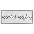 thumbnail image 5 of Stupell Industries Winter Wishes Sentiments Geometric Snow Flakes Cursive Typography Graphic Art Gray Framed Art Print Wall Art, 24x10, by Daphne Polselli, 5 of 5