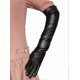 thumbnail image 1 of Long Leather Gloves Female Simulation Gloves Silk Lining Long Over Elbow Elegant Mitten, 1 of 5