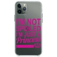 thumbnail image 1 of DistinctInk Clear Shockproof Hybrid Case for iPhone 12 MINI (5.4" Screen) - TPU Bumper Acrylic Back Tempered Glass Screen Protector - I'm Not Spoiled I'm Just a Princess, 1 of 2