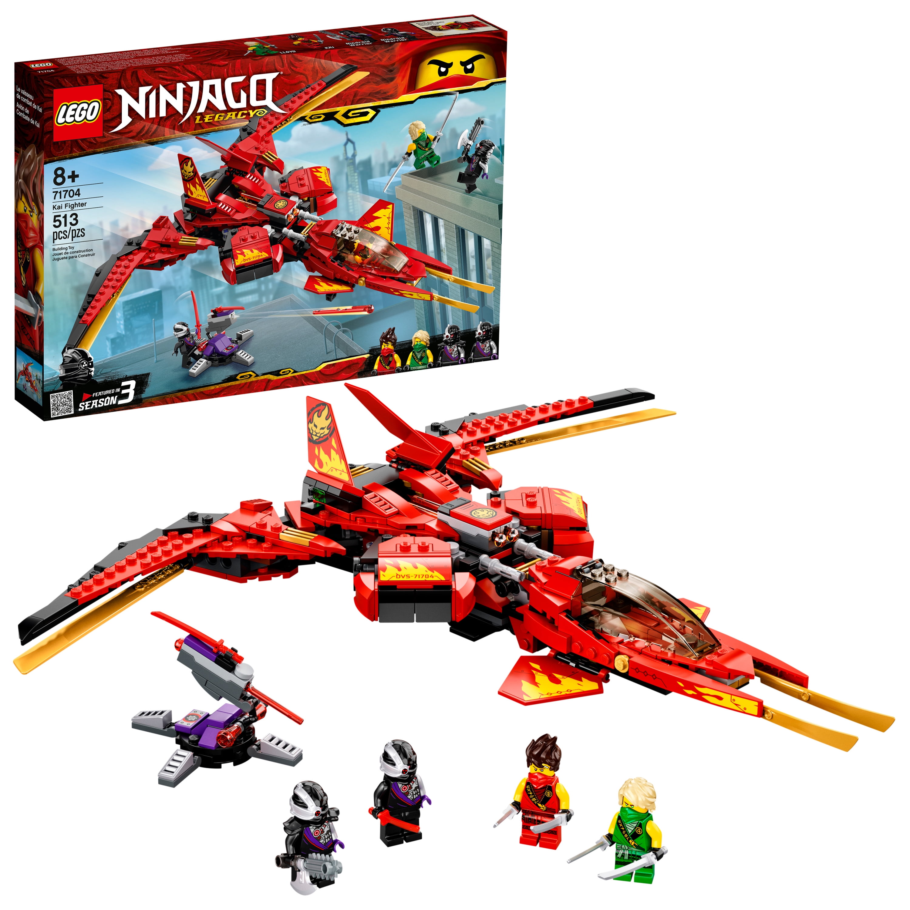 skip Bridegroom alias LEGO NINJAGO Legacy Kai Fighter 71704 Ninja Building Toy for Ages 8+ (513  Pieces) - Walmart.com