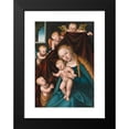 thumbnail image 2 of Lucas Cranach the Elder 18x24 Black Modern Framed Museum Art Print Titled - Madonna and Child with Infant Saint John the Baptist and Angels (1536), 2 of 5