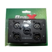 ProX XC-SBCAT6-4XM 4-Channel XLR-M CAT6 Audio/DMX Portable Snake Box