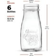 thumbnail image 2 of Bormioli Rocco Quattro Stagioni Bottles (Set of 6) - 13.5 Oz. Clear Glass with Twist Lids for Food Preserving, Beverage Serving, Homemade Gifts, Sauces & Infused Drinks - Airtight, Made in Italy, 2 of 9