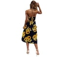 thumbnail image 4 of Sinhoon Vintage Women Dress Sexy Bohemian Floral Tunic Beach Dress Striped Sundress, 4 of 5